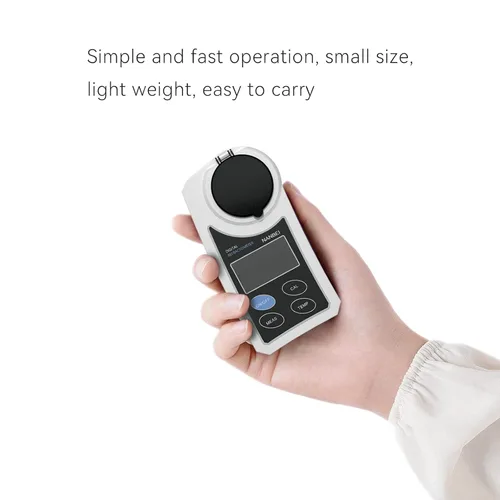 Miniatura 4 de 0-55% Refractómetro digital brix con ATC, refractómetro portátil, ± 0.5 Precisión, índice refractivo/conversión de modo de operación de contenido