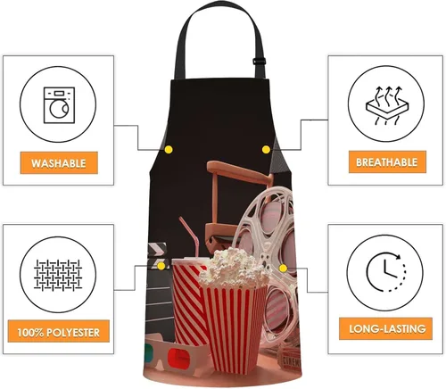 Miniatura 4 de Delantal de chef con patrón geométrico azteca, delantal de cocina y horneado para hombres y mujeres, delantal de cocina, delantal de carnicería
