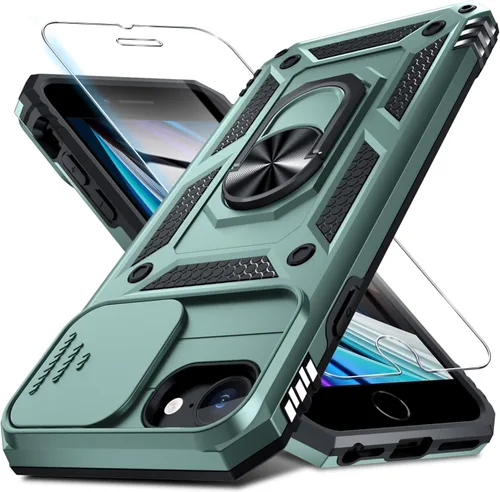 Miniatura 124 de Janmitta - Funda para iPhone 14 Pro con cubierta deslizante para lente de cámara incorporada + protector de pantalla, funda de cuerpo completo