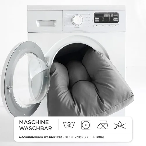 Miniatura 5 de Bedsure Camas para Perros de Tamaño Grande - Colchón de Cama para Mascotas Lavable con Tela Oxford, Cojín de Almohada para Mascotas para Jaula, Gris