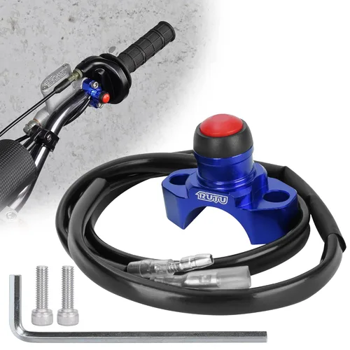 Miniatura 7 de Interruptor universal CNC para motor de motocicleta con placa trasera de montaje para botón de parada, arranque y muerte para motocicleta, ATV, Dirt
