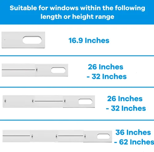 Miniatura 3 de YoleShy Kit de ventana de aire acondicionado portátil con acoplador, sello de ventana ajustable para unidad de CA, kit de ventilación de CA