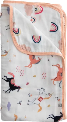 Red Rovr Manta de muselina de algodón 100% orgánico para bebé, colcha de muselina multicapa, recién nacido y niño, suave, ligera, para guardería,