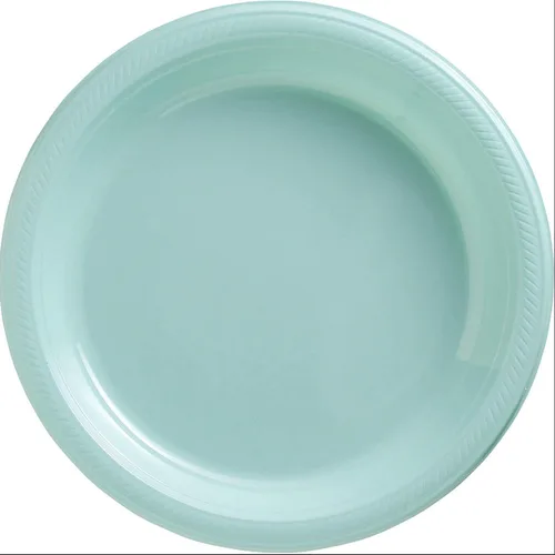 Miniatura 5 de Platos redondos de plástico desechables de color rosa brillante, 10.25 pulgadas (paquete de 50), vajilla resistente para fiestas, eventos y uso