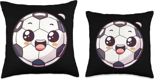 Miniatura 3 de Almohada de tiro con estilo de dibujos animados de balón de fútbol para niños y niñas