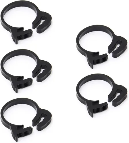 Miniatura 37 de Abrazaderas de manguera de agarre de 0.484-0.559 in de nailon ajustable de plástico resistente rápido doble agarre para fontanería, aplicaciones