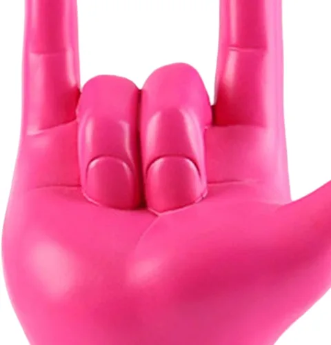 Miniatura 2 de MagiDeal Modern Love You - Estatua de gesto de dedo, escultura de mano de roca, manualidades coleccionables para centro de mesa, escritorio, Rosa