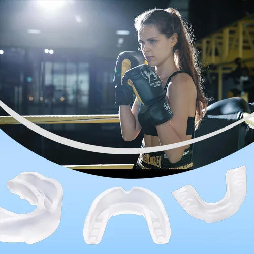 Miniatura 7 de Protector bucal deportivo, protector dental atlético de fútbol, armadura de dientes de silicona para boxeo, baloncesto y fútbol
