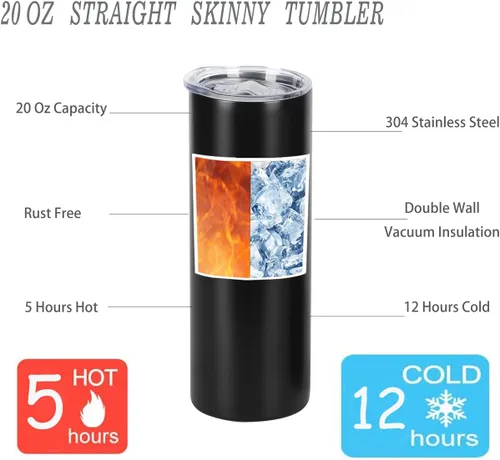 Miniatura 4 de Paquete de 4 vasos delgados de 20 onzas, juego de vasos delgados de acero inoxidable en caja de regalo individual, 20 onzas de capacidad, vaso