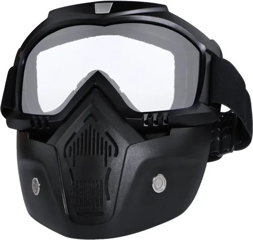 Miniatura 9 de Gafas de motocicleta con máscara facial desmontable, gafas de motocross de cara completa protectoras, gafas ATV, de bicicleta de tierra, MX