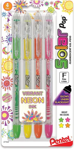Miniatura 10 de Pentel Sparkle Pop - Bolígrafo de gel metálico, línea gruesa de 1.0mm, colores surtidos, paquete de 4 (K91BP4M)