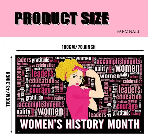 Miniatura 3 de Decoración del mes de la historia de las mujeres, telón de fondo del mes de la historia de las mujeres, póster decorativo para fiesta, fotografía