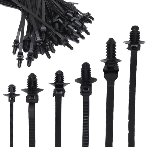 Miniatura 8 de Benliu - 30 bridas de nailon para cables de montaje a presión, 8.3 x 0.2 pulgadas, nailon resistente, surtido de autobloqueo para atar cables