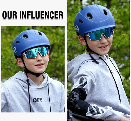 Miniatura 2 de DUCO Gafas de sol para niños y jóvenes, ligeras, con montura TR90, UV400, para béisbol, ciclismo, para niños y niñas, DK268