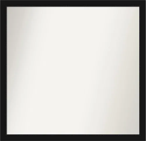 Miniatura 532 de Amanti Art Espejo de baño negro para sobre fregadero, 22 x 22 pulgadas, espejo de tocador cuadrado estrecho negro Avon, marco de madera casual