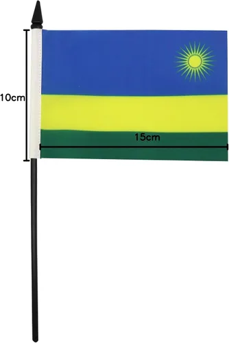 Miniatura 175 de AZ FLAG Sierra Leone Bandera de mesa 5'' x 8'' - Bandera de escritorio de Sierra Leona 21 x 14 cm - Bastón y base de plástico negro