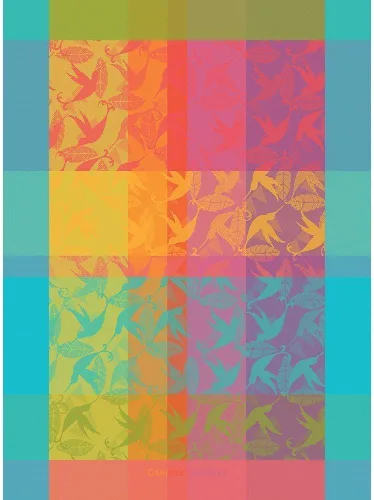 Miniatura 7 de Garnier Thiebaut Mille Vegetaux Arc En Ciel (A Thousand Rainbow Plants) - Toalla de cocina francesa de 22 x 30 pulgadas, algodón, jacquard Mille
