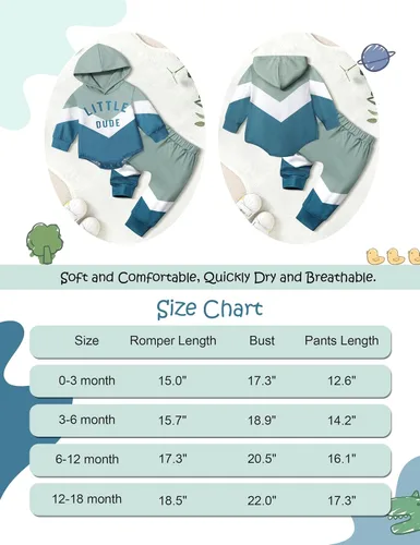Miniatura 7 de Ropa para bebé niño, bloque de color, sudadera con capucha de gran tamaño, mameluco, pantalones largos, conjunto de trajes de otoño e invierno