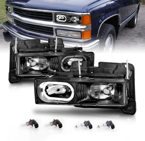 Miniatura 10 de AmeriLite - Juego de faros LED tipo C para Chevy C/K Tahoe Suburban SUV de tamaño completo, Blazer, GMC Yukon - Lado del pasajero y del conductor