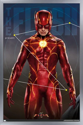 Miniatura 9 de Trends International DC Comics Movie The Flash - Póster tríptico de pared, 34 pulgadas de largo x 22.4 pulgadas, versión enmarcada en blanco