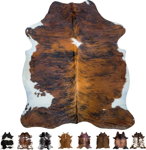Miniatura 10 de rodeo Alfombra de Cuero de Vaca Auténtico con Pelo de Grano Completo: Alfombra con Estampado Animal Real para Decoración del Hogar Occidental