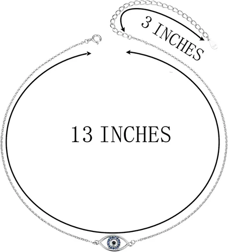 Miniatura 6 de Gapudt Gargantilla de plata de ley S925 corta y delicada para mujer, Plata esterlina