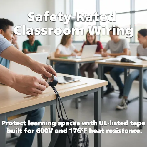 Miniatura 7 de Gaffer Power Cinta eléctrica negra, paquete de 10 unidades, 3/4 pulgadas x 66 pies, cinta aislante de vinilo de PVC de 7 mil, resistente al calor