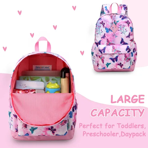 Miniatura 8 de VASCHY - Mochilas para niños y niñas, ligeras, resistentes al agua, con correa para el pecho