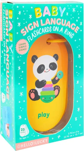 Hola!Lucky Baby's First Words Sign Language Tarjetas Flash (BFC4-25419)