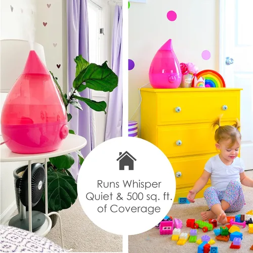 Miniatura 4 de Crane - Humidificadores ultrasónicos para dormitorio y oficina, humidificador de vapor frío de 1 galón para habitación grande y hogar, filtros