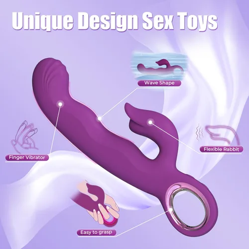 Miniatura 3 de Thrusting Vibrator for Women, 3 in 1 Adult Sex Toys with G Spot Rabbit Vibrator and Clitoral Stimulator, 7 Thrusting & 7 Vibrating Modes, 8.3 Inch