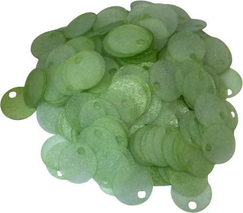Miniatura 36 de Paillettes de lentejuelas redondas planas de 0.787 in, 285 piezas de 0.78 pulgadas, agujero de 0.78 pulgadas, surtido de lentejuelas acrílicas, 1,76