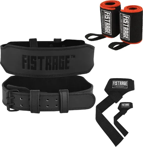 FISTRAGE - Cinturón de cuero para levantamiento de pesas, correa de apoyo para la espalda, entrenamiento de fitness para entrenamientos duros,