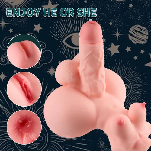 Miniatura 3 de Consolador de 15 libras, muñeca sexual transexual, juguete sexual trans, muñeca sexual 3 en 1 con pene penetrable, consolador grande, torso