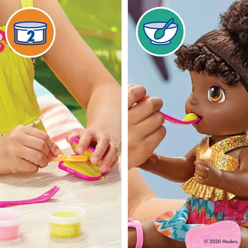 Miniatura 5 de Baby Alive Sunshine Snacks - Muñeca que come y hace popó, muñeca bebé con temática de verano que se puede usar en el agua, con molde para hacer