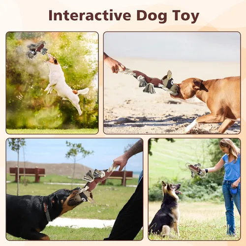 Miniatura 6 de IOKHEIRA Juguetes para Perros para Masticadores Agresivos, Juguetes para Perros Duros e Indestructibles, Juguetes Chirriantes para Perros Grandes
