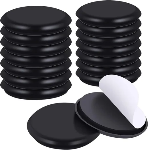 Miniatura 16 de Ezprotekt Paquete de 40 deslizadores de muebles autoadhesivos para alfombras, almohadillas redondas autoadhesivas de 1-1/8 pulgadas, almohadillas