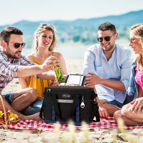 Miniatura 7 de Maelstrom Collapsible Soft Cooler Bag,35/55/75 Cans Beach Cooler with Flip Top Lid, Ice Chest, Leakproof & Portable for Beach, Camping, Road Trips &