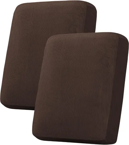 Miniatura 80 de H.VERSAILTEX - Funda de terciopelo elástica y afelpada para protección de cojines de sofá biplaza, silla o sofá, 2 piezas, tamaño grande, color gris