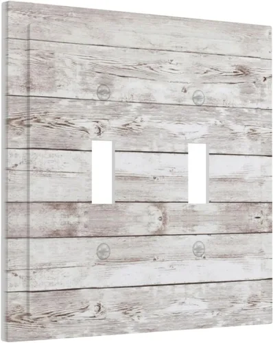 Miniatura 94 de Placa Decorativa de Pared de Granja Rústica con Cuerno de Madera para Puerta de Granero 1 Banda Duplex Cubiertas de Toma Eléctrica Soltera