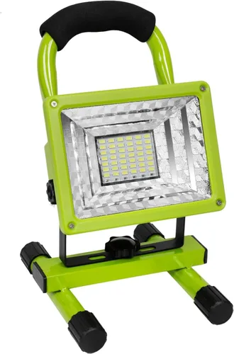 Miniatura 7 de Luz de trabajo LED de 15 W con soporte, luces de inundación portátiles recargables de 4000 lm, interruptor de brillo ajustable, IP65 impermeable