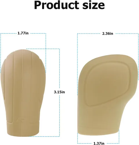 Miniatura 2 de zipelo Paquete de 2 fundas antideslizantes para pomos de palanca de cambios de automóvil, funda de silicona cómoda para palanca de cambios de freno