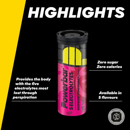 Miniatura 5 de Powerbar 5Electrolytes Tabs (Caja de 12 Tubos, Granada Frambuesa)