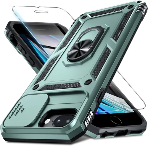 Miniatura 138 de Janmitta - Funda para iPhone 14 Pro con cubierta deslizante para lente de cámara incorporada + protector de pantalla, funda de cuerpo completo