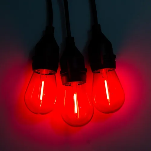 Miniatura 5 de VISTERLITE Paquete de 24 bombillas LED S14 de Navidad, color rojo y verde, de plástico irrompibles, de 1 vatio, bombillas de repuesto para luces