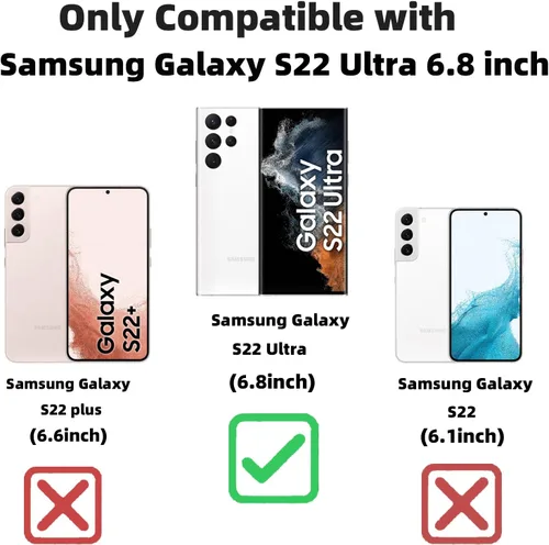 Miniatura 2 de ZONRW Funda magnética para Samsung Galaxy S22 Ultra, para mujeres y niñas, suave chapado de lujo, degradado, con purpurina, bonita funda de corazón