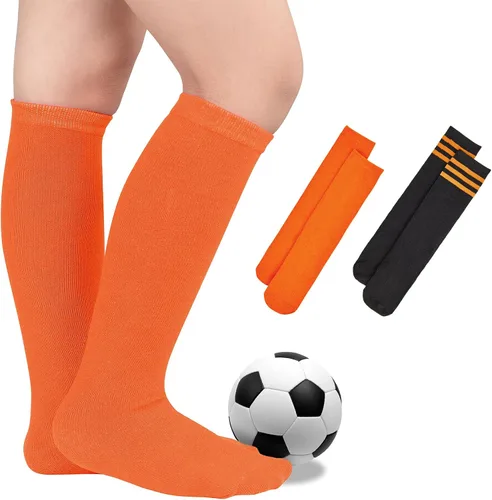 Miniatura 56 de Century Star Calcetines de fútbol de algodón para niños y jóvenes, calcetines de tubo suave, hasta la rodilla, calcetines deportivos largos