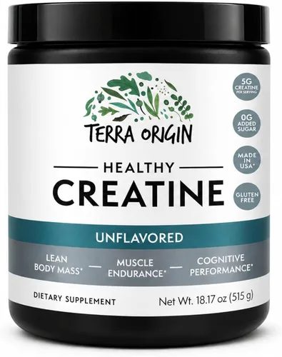 Miniatura 11 de TERRA ORIGIN Monohidrato de creatina en polvo 45 porciones Suplemento de creatina micronizada Sin sabor, creatina pura para mujeres y hombres