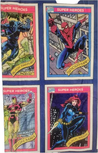 Miniatura 3 de Marvel Legends - Manta de forro polar de Comic‑Cards – Poliéster ligero ultra suave, Spider‑Man ⋅ Capitán América ⋅ Wolverine & Villains Grid, manta