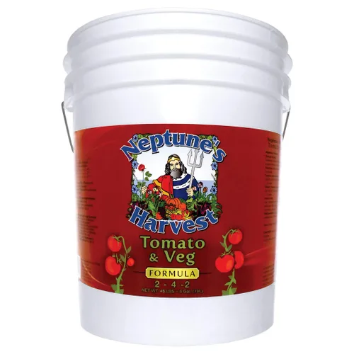 Neptune's Harvest Fertilizante orgánico para plantas de tomate y verduras (2-4-2) – Alimento líquido para plantas con pescado fresco, algas marinas,